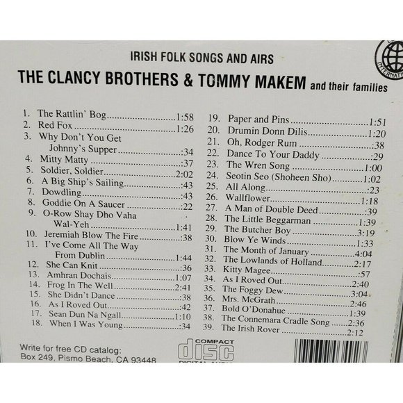 The Clancy Brothers & Tommy Makem Irish Folks Songs And Airs CD No Scratches - Picture 4 of 7